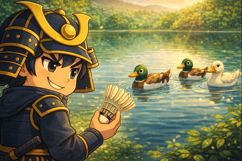 Composition volant badminton