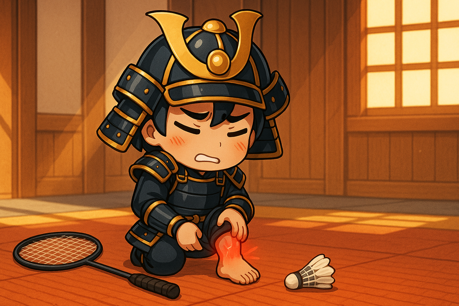 Entorse cheville badminton