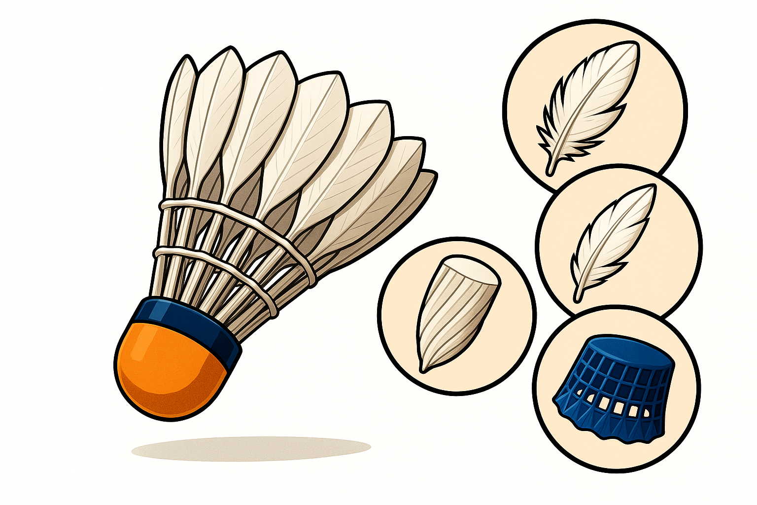 Plumes volant badminton