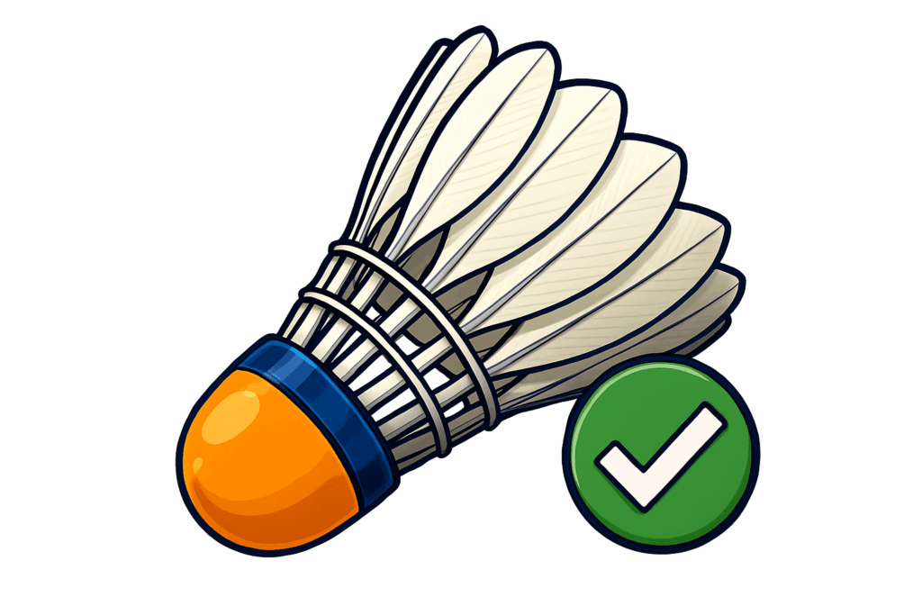 Homologation volant badminton