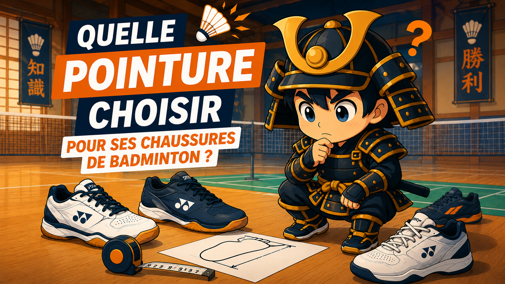 Choisir sa pointure de chaussures de badminton